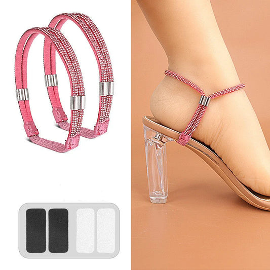 Women Shoelaces Free Triangle Bundle High Heels Adjustable Shoe Belt Ankle Holding Loose Anti-skid Bundle Laces Tie Straps Band